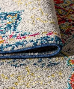 JONATHAN Y Bedroom Kitchen Living Room Indoor Soft Area-Rug Cream/Orange