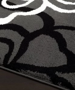 WRG Floral Gray/Grey Red White Area Rug All Area Rugs And Runners 13 WRG Floral Gray/Grey Red White Area Rug All Area Rugs And Runners