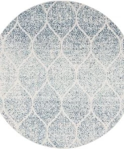 FAS Geometric Trellis Distressed Cream/Turquoise Soft Area Rug All Area Rugs And Runners