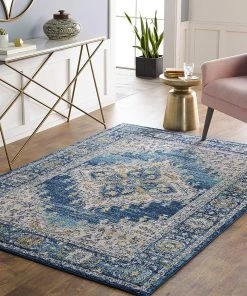 Artistic Soft Area Rug Blue