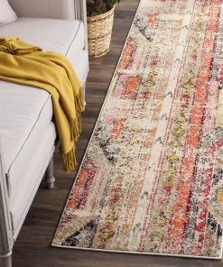 FAS Distressed Light Grey Multi-color Soft Area Rug
