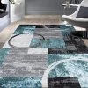WRG Contemporary Abstract Blue Gray Area Rugs