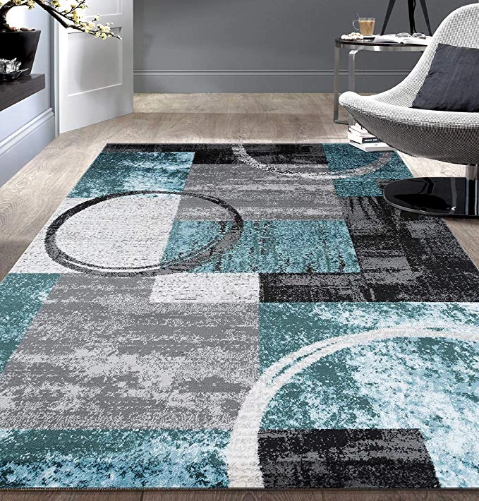 WRG Contemporary Abstract Blue Gray Area Rugs 1 WRG Contemporary Abstract Blue Gray Area Rugs