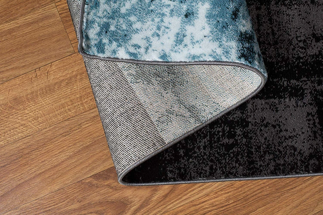 WRG Contemporary Abstract Blue Gray Area Rugs 5 WRG Contemporary Abstract Blue Gray Area Rugs