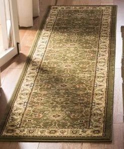 Safavieh Lyndhurst Collection Traditional Oriental Non-Shedding Stain Resistant Living Room Bedroom Soft Area Rug Sage / Ivory