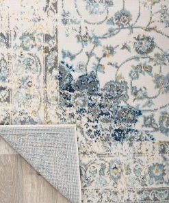 WRG Traditional Persian Pattern Soft Ivory Blue Area Rug All Area Rugs And Runners