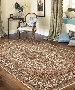 WRG Traditional Brown Medallion Area Rug