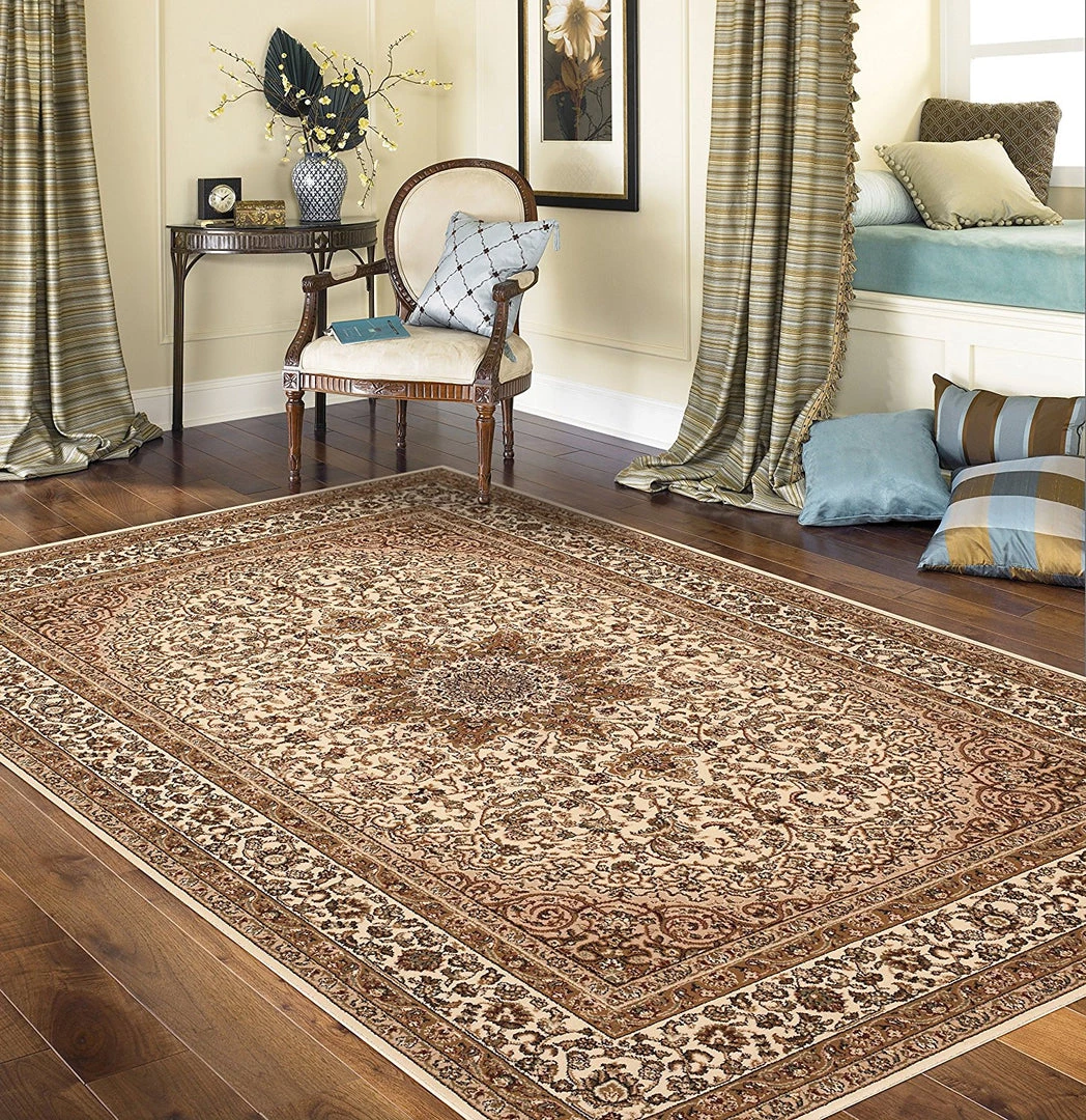 WRG Traditional Brown Medallion Area Rug 1 WRG Traditional Brown Medallion Area Rug