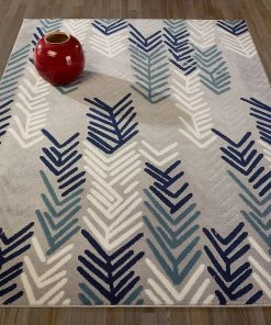 DD Contemporary Floral Gray/Grey/Navy/Teal/Beige Area Rugs