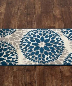 WRG Floral Gray/Grey Turquoise Blue Area Rug All Area Rugs And Runners