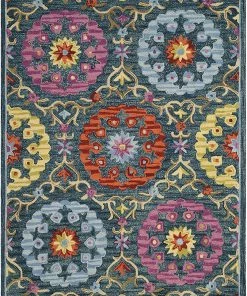 Safavieh All Area Rugs And Runners Hand-Hooked Boho Premium Wool Soft Area Rug Blue / Multi