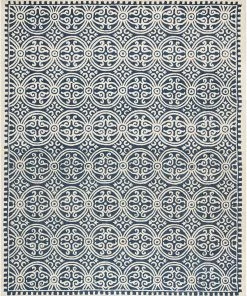 FAS Handcrafted Geometric Navy Blue Ivory Premium Wool Soft Area Rug 14 FAS Handcrafted Geometric Navy Blue Ivory Premium Wool Soft Area Rug