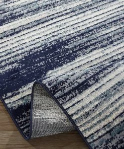 DD Stripes Design Navy/Teal/Beige Area Rugs All Area Rugs And Runners