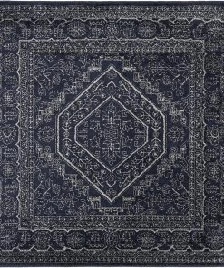 FAS All Area Rugs And Runners Oriental Vintage Distressed Medallion Navy/Ivory Soft Area Rug 14 FAS All Area Rugs And Runners Oriental Vintage Distressed Medallion Navy/Ivory Soft Area Rug