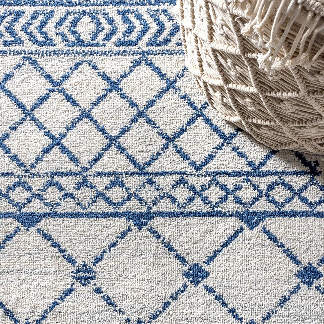 JONATHAN All Area Rugs And Runners Moroccan HYPE Boho Vintage Tribal Cream/Blue Soft Area Rug Cream/blue 3 JONATHAN All Area Rugs And Runners Moroccan HYPE Boho Vintage Tribal Cream/Blue Soft Area Rug Cream/blue
