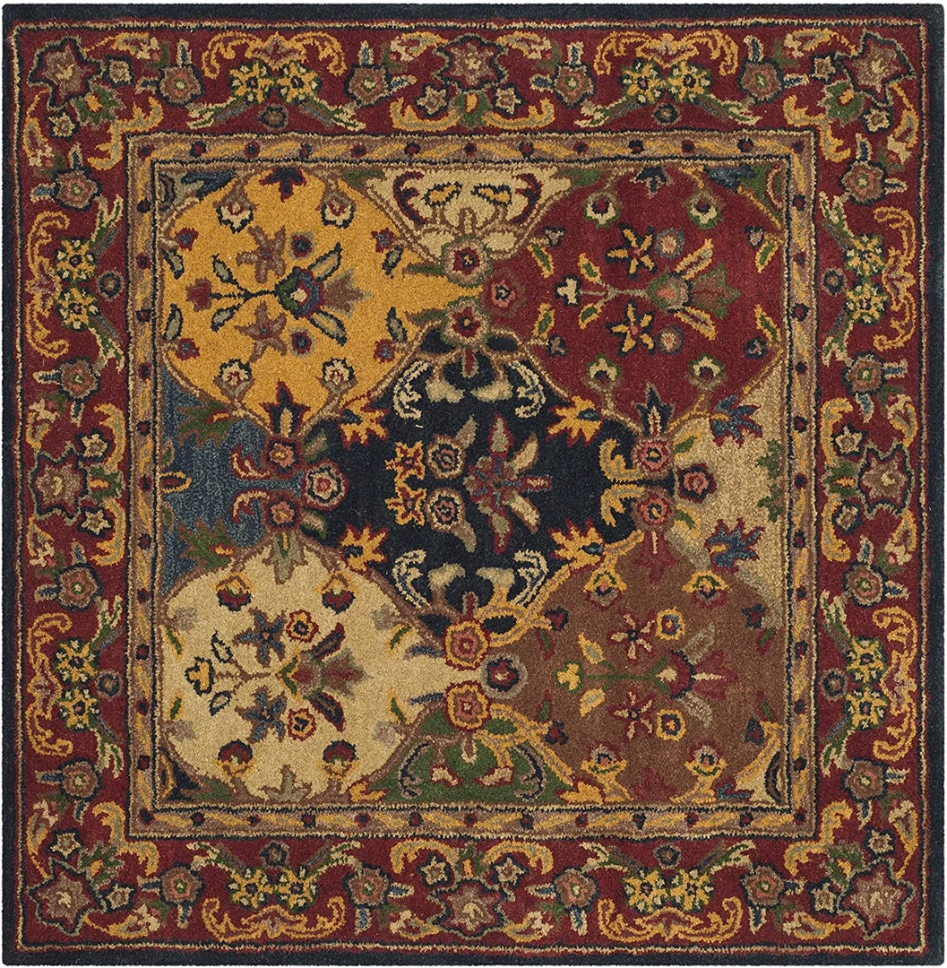 Safavieh All Area Rugs And Runners Heritage Collection Handmade Traditional Oriental Premium Wool Area Rug Multi / Burgundy 9 Safavieh All Area Rugs And Runners Heritage Collection Handmade Traditional Oriental Premium Wool Area Rug Multi / Burgundy