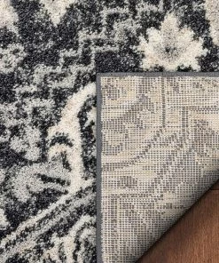 Well Woven Carpi Grey Oriental Medallion Area Rug