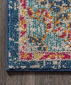 JONATHAN Y Bedroom Kitchen Living Room Indoor Soft Area-Rug Cream/Orange