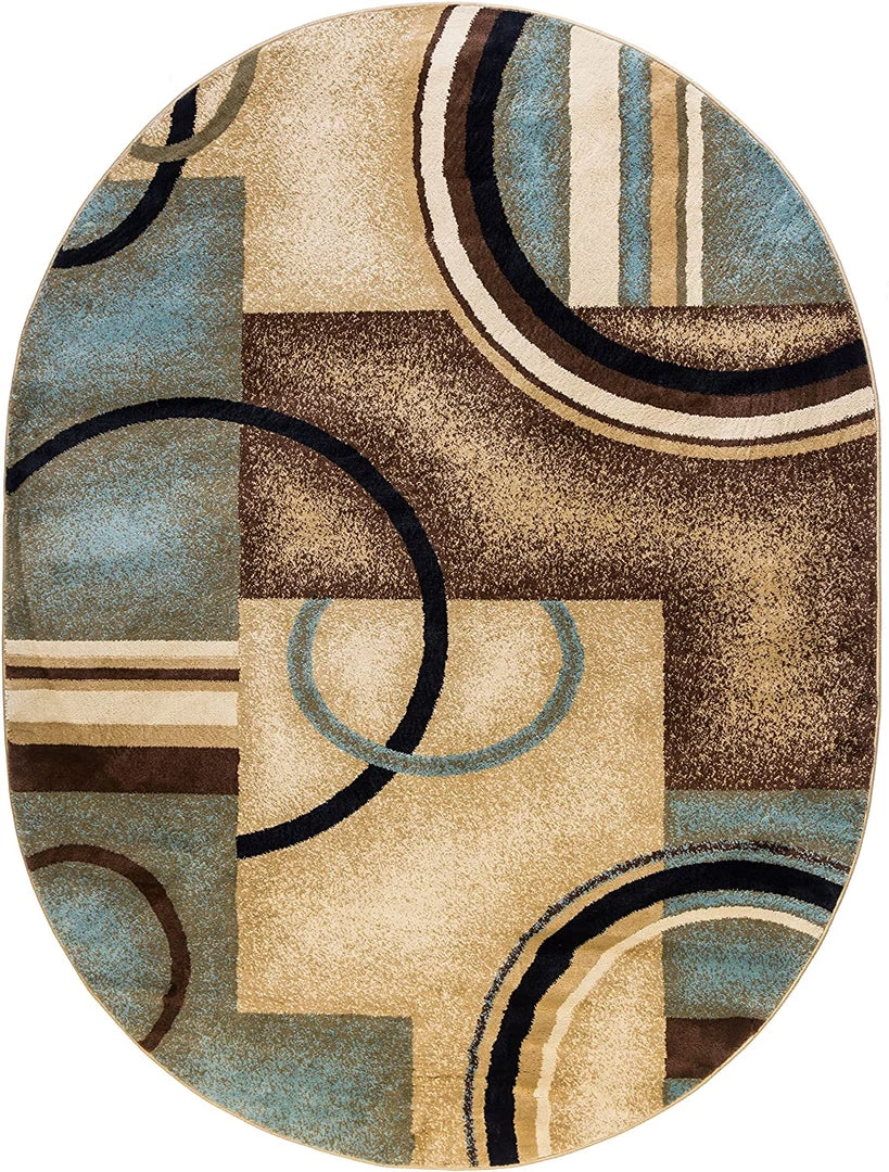 WW Modern Geometric Circles Light Blue Multi Soft Area Rugs 12 WW Modern Geometric Circles Light Blue Multi Soft Area Rugs