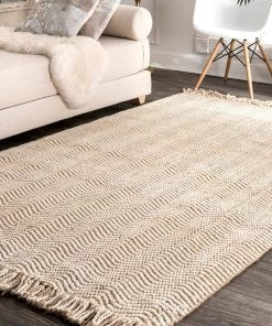 Modern Rugs And Decor Natural Wavy Chevron Jute Area Rug All Area Rugs And Runners