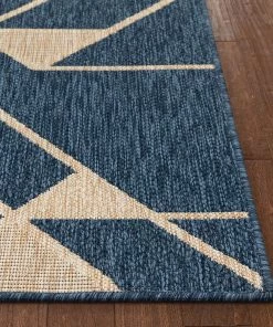 Well Woven Prosa Blue & Beige Indoor/Outdoor Flat Weave Pile Geometric Triangles Pattern Area Rug 9 Well Woven Prosa Blue & Beige Indoor/Outdoor Flat Weave Pile Geometric Triangles Pattern Area Rug