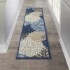 WRG Indoor/Outdoor Floral Blue/Multicolor Area Rug