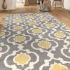 WRG Trellis Gray/Grey Yellow Indoor Area Rug