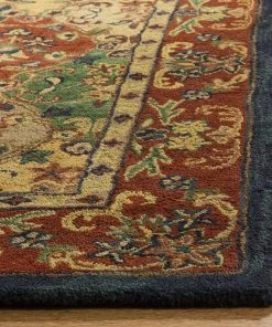 Modern Rugs And Decor Handmade Traditional Oriental Premium Wool Area Rug, Beige / Burgundy All Area Rugs And Runners