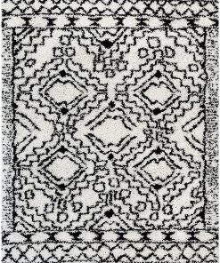 Well Woven Miranda White Moroccan Shag Diamond Medallion Pattern Area Rug All Area Rugs And Runners