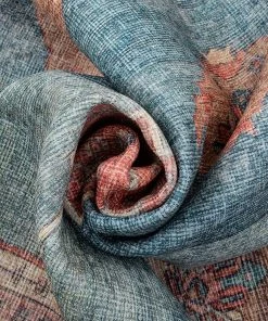 Modern Rugs And Decor Towne Ivory Blue Vintage Distressed Tribal Medallion Area Rug All Area Rugs And Runners