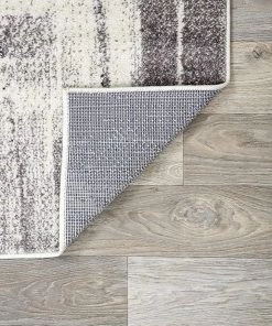 WRG Abstract Gold Gray Ivory Area Rug