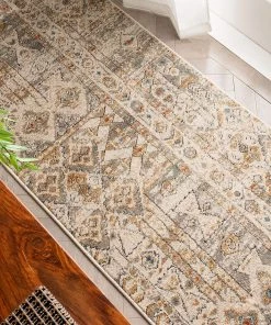 Well Woven Varda Grey Tribal Patchwork Runner Rug All Area Rugs And Runners