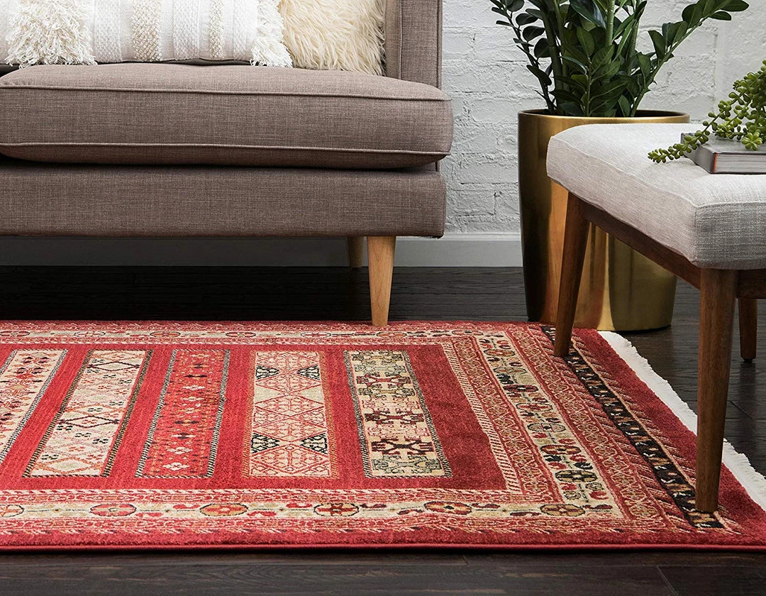 UL Tribal Pattern Rust Red Soft Area Rug All Area Rugs And Runners 9 UL Tribal Pattern Rust Red Soft Area Rug All Area Rugs And Runners
