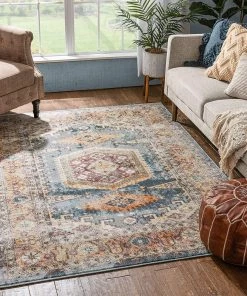 Well Woven All Area Rugs And Runners Roslind Bohemian Vintage Pastel Oriental Medallion Pattern Area Rug