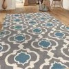 WRG All Area Rugs And Runners Trellis Grey Blue Indoor Area Rug