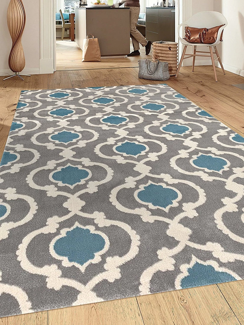WRG All Area Rugs And Runners Trellis Grey Blue Indoor Area Rug 1 WRG All Area Rugs And Runners Trellis Grey Blue Indoor Area Rug