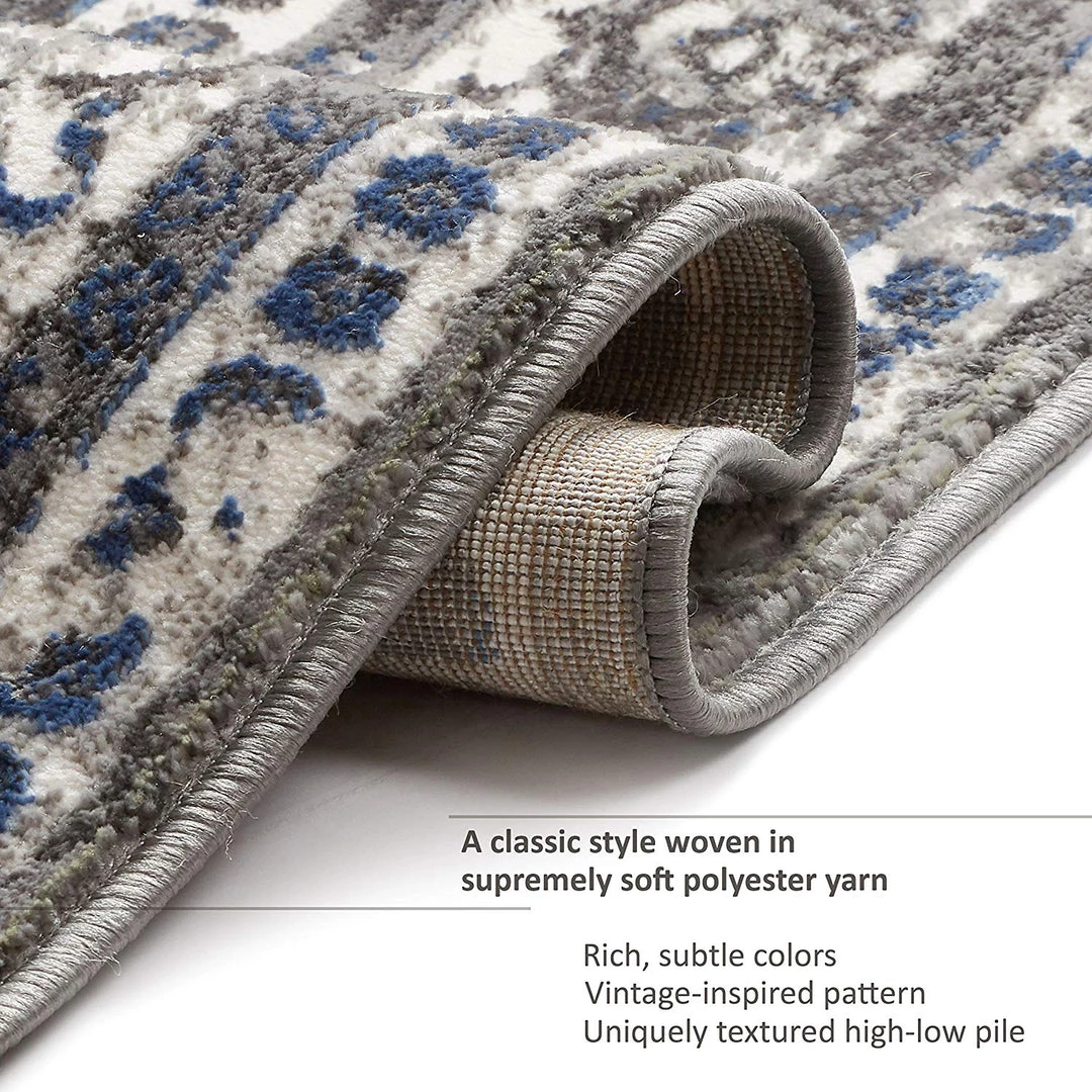 Well Woven Mante Grey & Blue Modern Sarouk Vintage Modern Distressed Persian Design Grey Blue Area Rug All Area Rugs And Runners 2 Well Woven Mante Grey & Blue Modern Sarouk Vintage Modern Distressed Persian Design Grey Blue Area Rug All Area Rugs And Runners