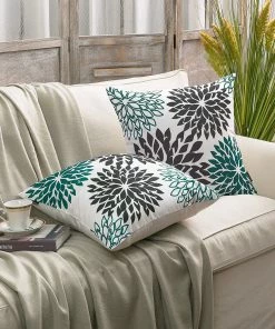 ZMN Decorative Dahlia Throw Pillow Cushion Cover Home Décor
