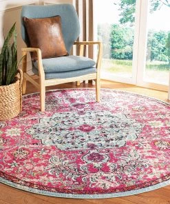 Safavieh Madison Collection Boho Chic Medallion Distressed Soft Area Rug Fuchsia / Teal All Area Rugs And Runners 18 Safavieh Madison Collection Boho Chic Medallion Distressed Soft Area Rug Fuchsia / Teal All Area Rugs And Runners