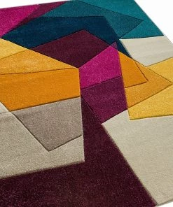 WW Modern Geometric Blue Purple Fuchsia Yellow Comfy Hand Carved Area Rugs 14 WW Modern Geometric Blue Purple Fuchsia Yellow Comfy Hand Carved Area Rugs