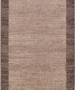 FAS Contemporary Bordered Soft Light Brown Area Rug All Area Rugs And Runners