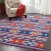 Modern Rugs And Decor All Area Rugs And Runners Tribal Cotton Area Rug Blue Red