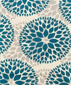 WRG Floral Gray/Grey Turquoise Blue Area Rug All Area Rugs And Runners