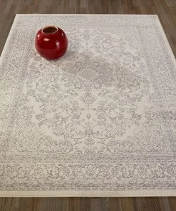 DD All Area Rugs And Runners Oriental Design Ivory/Grey/Gray Area Rugs And Runners