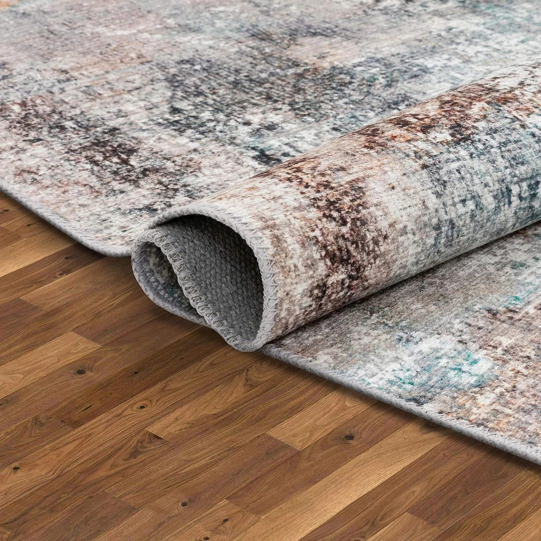 Ww Amesti Light Blue All Area Rugs And Runners Light Blue Machine Washable Contemporary Abstract Distressed Soft Rug 6 Ww Amesti Light Blue All Area Rugs And Runners Light Blue Machine Washable Contemporary Abstract Distressed Soft Rug