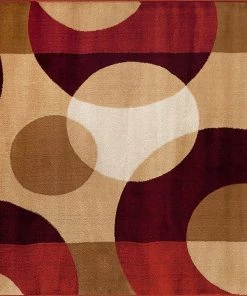 WRG Multi-Color Modern Circles Soft Area Rug All Area Rugs And Runners