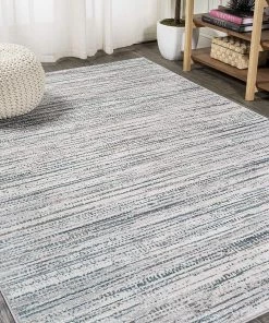 Jonathan All Area Rugs And Runners Loom Modern Strie Gray/Black . Soft Area Rug