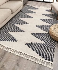 Ww Zella All Area Rugs And Runners Ivory Dark Navy Blue Tribal Diamond Medallion Soft Area Rug