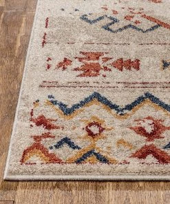 Well Woven Red Vintage Stripes Pattern Area Rug