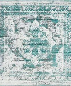 UL Vintage Distressed Turquoise Blue Area Rugs All Area Rugs And Runners